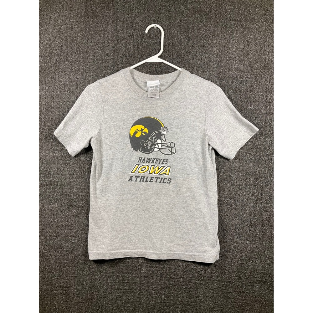 NCAA Iowa Hawkeyes Athletics T-Shirt Kids Medium 10-12 Gray Outerstuff Football